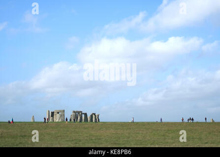 Stonehenge, Steinkreis in der Nähe von Salisbury, Wiltshire GROSSBRITANNIEN Stockfoto