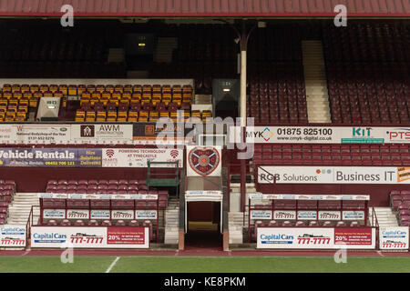 Die archibald Leitch, die Haupttribüne im Tynecastle wird in den Wiederaufbau der Fußball am Herzen', Edinburgh, Schottland, Großbritannien Stockfoto