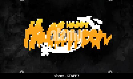 Happy Halloween vektor Schriftzug. Urlaub Kalligraphie mit Spinne und Web für Banner, Poster, Grußkarten, Party Einladung. Isoliert Abbildung. Stock Vektor