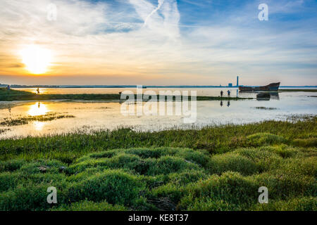 Kingsnord Power Station auf der Hoo Peninsula in Medway Kent Bei Sonnenuntergang Stockfoto