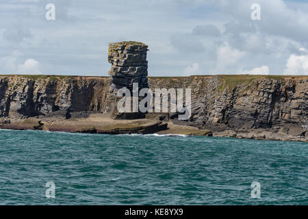 Felsformationen zwischen linney Kopf und flimston Kopf, Pembrokeshire. Stockfoto