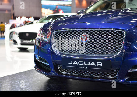 NONTHABURI - MÄRZ 28: Jaguar XJ auf der 38. Bangkok International Thailand Motor Show 2017 am 28. März 2017 Nonthaburi, Thailand. Stockfoto