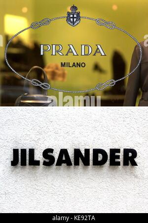 Die deutsche Modedesignerin Jil Sander verkaufte ihr Unternehmen und 75%-Anteile am 30. August 1999 an der Hamburger Börse an Prada. | Nutzung weltweit Stockfoto