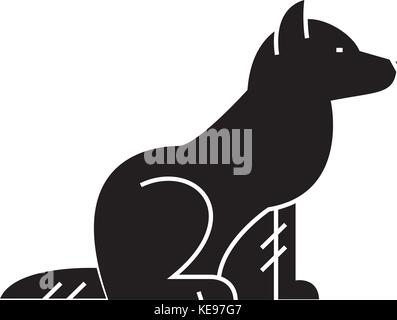 Hund Symbol, Vector Illustration, Zeichen auf isolierten Hintergrund Stock Vektor