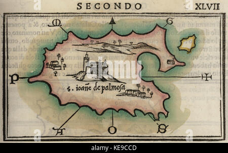 Karte von Patmos Bordone Benedetto 1547 Stockfotografie - Alamy