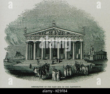 Wiederherstellung der östlichen Ende des Parthenon Wordsworth Christopher 1882 Stockfoto