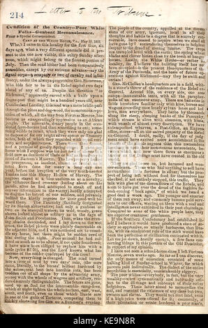Thomas Butler Gunn Tagebücher, Band 19, Seite 245, 18. Mai 1862 (Zeitung Ausschnitt) Stockfoto