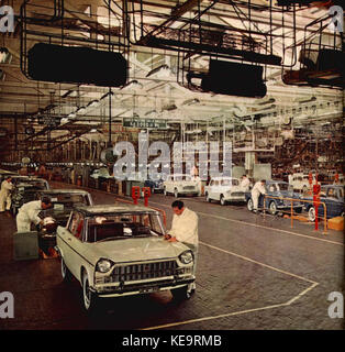 Arbeiter in den Fabriken Fiat, Turin Stockfoto