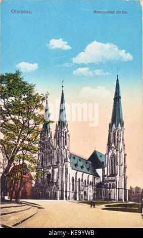 Heiliger Wenzel Kathedrale in Olomouc, historische Bild Stockfoto