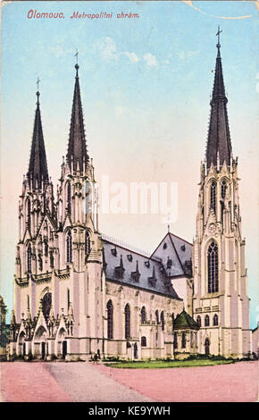 Heiliger Wenzel Kathedrale in Olomouc, historische Bild 03. Stockfoto