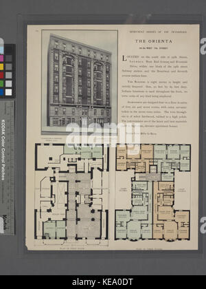 Die orienta, 302, 306 West 79th Street; Plan der ersten Etage; Plan der oberen Etagen (Nypl b 12647274 464748) Stockfoto