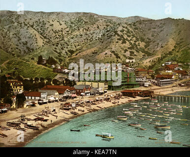 Der Strand von Avalon, Santa Catalina Island, Kalifornien, 1903 Stockfoto