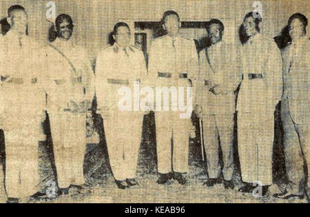 Kongolesen und Katangese Offiziere in der Armee mit Kasa Vubu Stockfoto