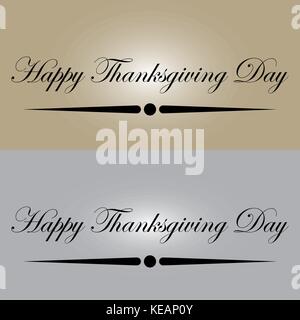 Happy Thanksgiving Tag hand-Schriftzug Text. handgefertigte Vektor Kalligraphie Sammlung Stock Vektor