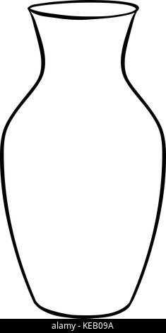 Closeup schlichtes Design der Blumenvase Stock Vektor
