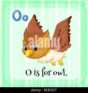 O ist für Eule Stock Vektor