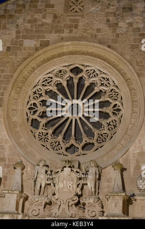 Blick auf die Rosette der Kathedrale von Otranto Stockfoto