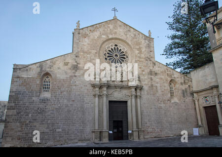 Ansicht der Vorderseite der Kathedrale von Otranto Stockfoto