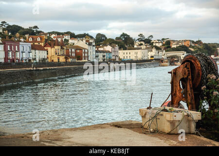 Eine Winde am Fischerhafen von dawish in Devon, Großbritannien Stockfoto