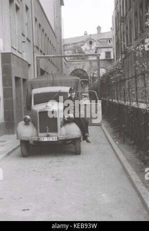 Mai 1943, Frankfurt am Main:.......Fahrzeuge waren ein Teil der 4. Verkehr battallion der Deutschen Reichsbahn, in Frankfurt am Main in der reichsbahndirektion Frankfurt am Main. ..... Stockfoto