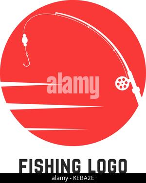 Einfache rote Angeln logo Stock Vektor
