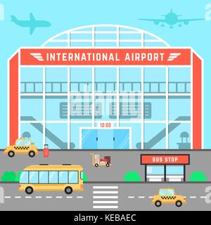 Fassade: Mit dem Bus Stop Stock Vektor