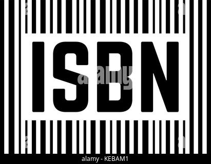 Schwarz isbn mit Barcode Stock Vektor