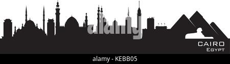 Kairo Ägypten skyline Detaillierte silhouette Vector Illustration Stock Vektor