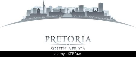 Pretoria South Africa Stadt Skyline Silhouette. Vektor-illustration Stock Vektor