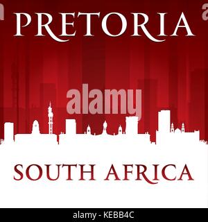 Pretoria South Africa Stadt Skyline Silhouette. Vektor-illustration Stock Vektor