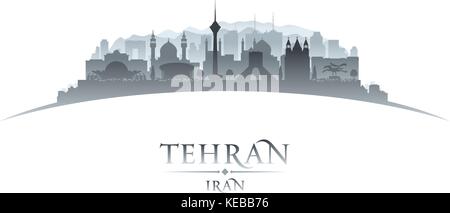 Teheran Iran Skyline der Stadt Silhouette. Vector Illustration Stock Vektor