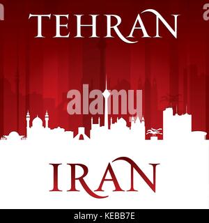 Teheran Iran Skyline der Stadt Silhouette. Vector Illustration Stock Vektor