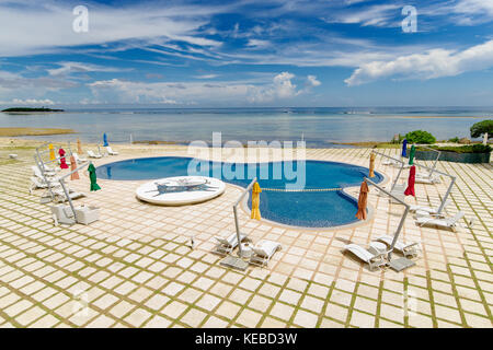 Schöner Pool im balesin Island, Philippinen Stockfoto