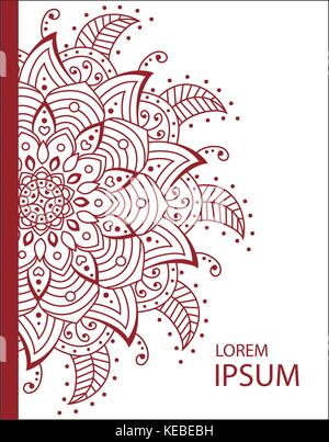 Die Vorlage für einen Bericht oder eine Broschüre. Vektor ganzjährig blühenden mand Stock Vektor