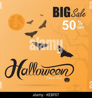 Halloween Kalligraphie abstrakt Hintergrund. Halloween vektor Schriftzug. Halloween Kalligraphie vektor design Layout für Halloween Hintergrund, Flyer, Post Stock Vektor