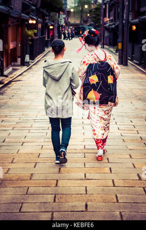 Ein Gion, Maiko in Kyoto Stockfoto