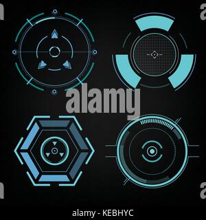 Zukunft Blick Aktion radar Interface ui zukünftige Gestaltung grafische Darstellung Stock Vektor