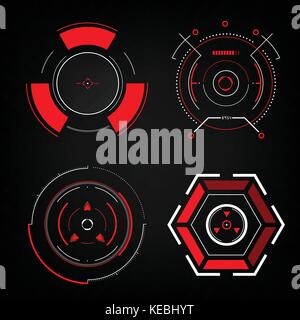 Zukunft Blick Aktion radar Interface ui zukünftige Gestaltung grafische Darstellung Stock Vektor