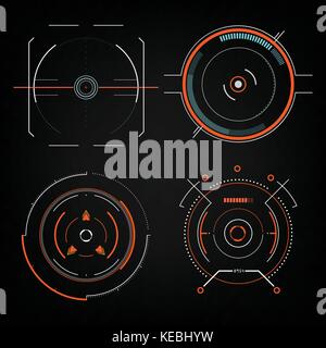 Zukunft Blick Aktion radar Interface ui zukünftige Gestaltung grafische Darstellung Stock Vektor