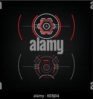 Zukunft Blick Aktion radar Interface ui zukünftige Gestaltung grafische Darstellung Stock Vektor