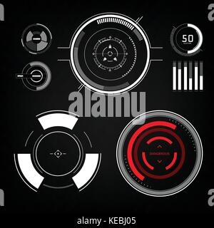 Zukunft Blick Aktion radar Interface ui zukünftige Gestaltung grafische Darstellung Stock Vektor