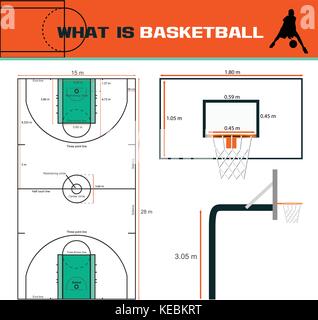 Vektor basketball Infografiken eingestellt Stock Vektor