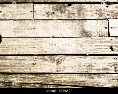 Alte weisse, graue Parkett, Tisch oder Boden. Holz- Textur mit