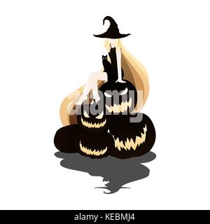 Halloween silhouette Karte Hintergrund Stockfoto
