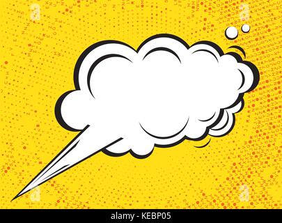 Dialog Blase in der Pop Art Comic Stil mit halftone Textur. Vector Illustration. Stock Vektor