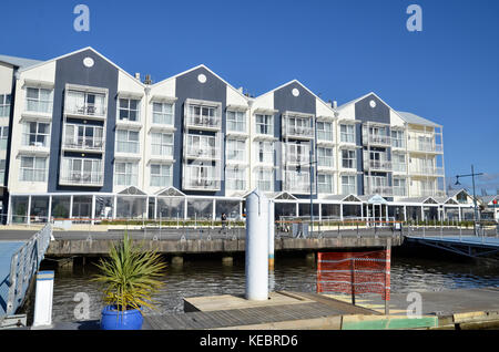 Peppers Seaport, die Promenade und den Hafen auf dem Tamar River in Launceston, Tasmanien, Australien Stockfoto