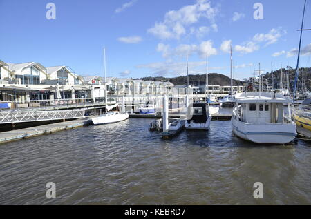 Peppers Seaport, die Promenade und den Hafen auf dem Tamar River in Launceston, Tasmanien, Australien Stockfoto