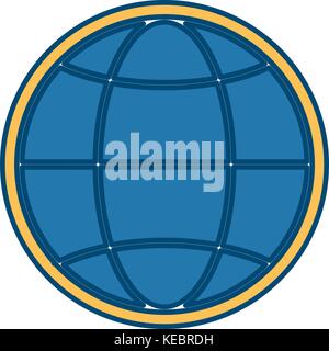 globale Sphäre symbol Stock Vektor