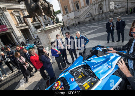 Campidoglio presentazione Formel e Gran premio di Roma Capitale con la sindaca Raggi *** keine Web *** keine quotidiani *** Stockfoto