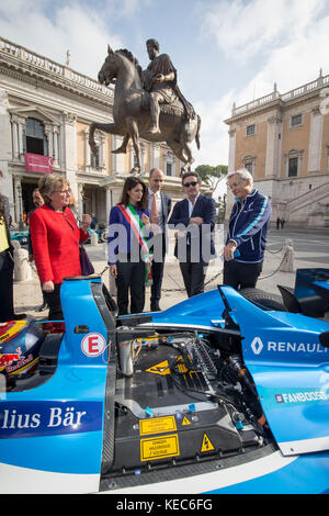 Campidoglio presentazione Formel e Gran premio di Roma Capitale con la sindaca Raggi *** keine Web *** keine quotidiani *** Stockfoto